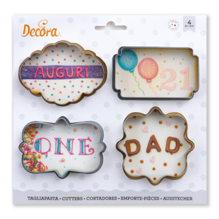 Decora комплект резци декоративни рамки за бисквитки