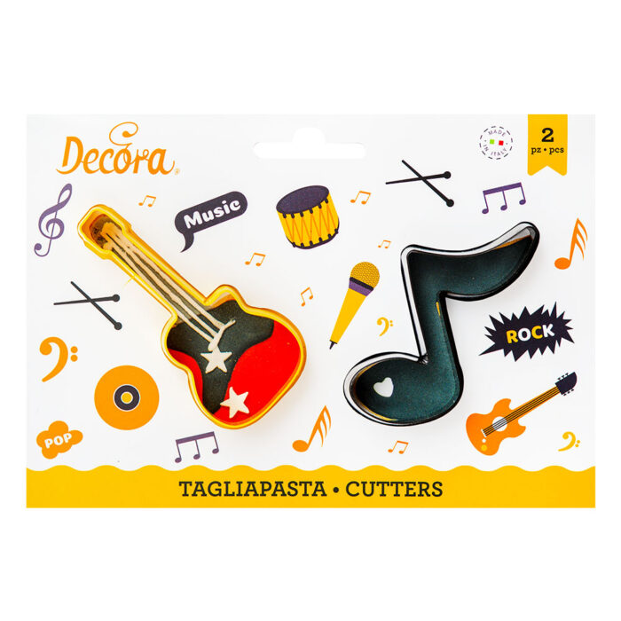 0255209-Decora-Note-and-guitar-cutter Decora комплект резци нота и китара за бисквитки