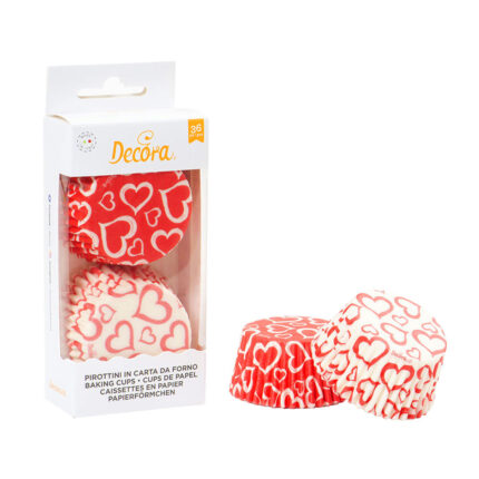 Decora комплект хартиени кофички за мъфини Love