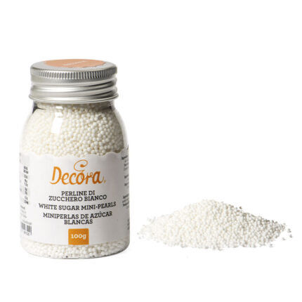 Decora поръски снежно бели - 2 мм
