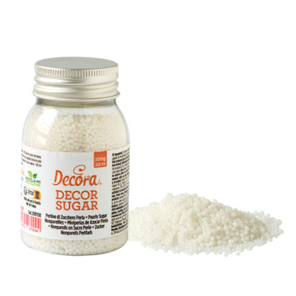 Decora поръски перлено бели - 2 мм