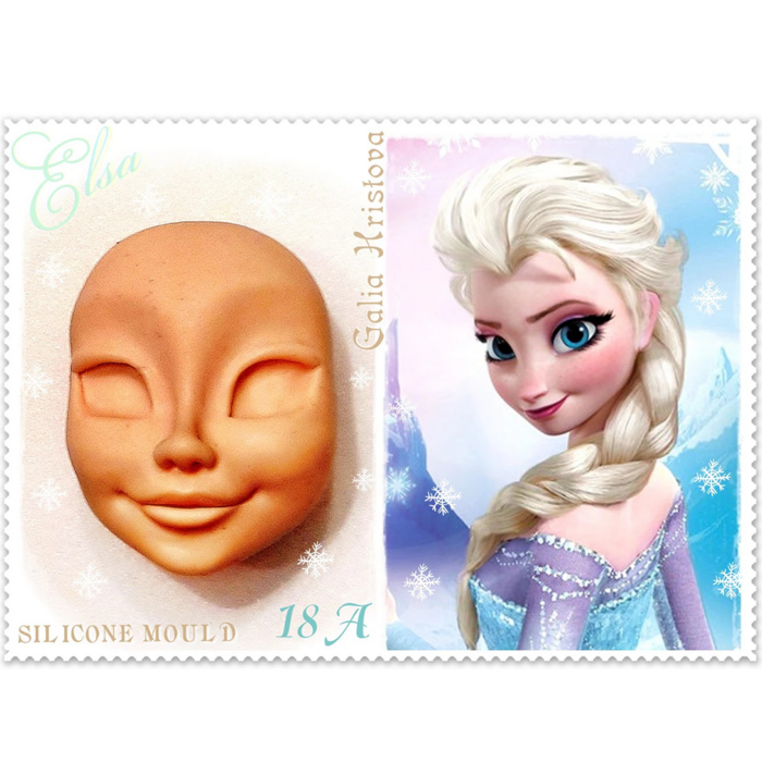 Силиконова форма 3D глава на Елза