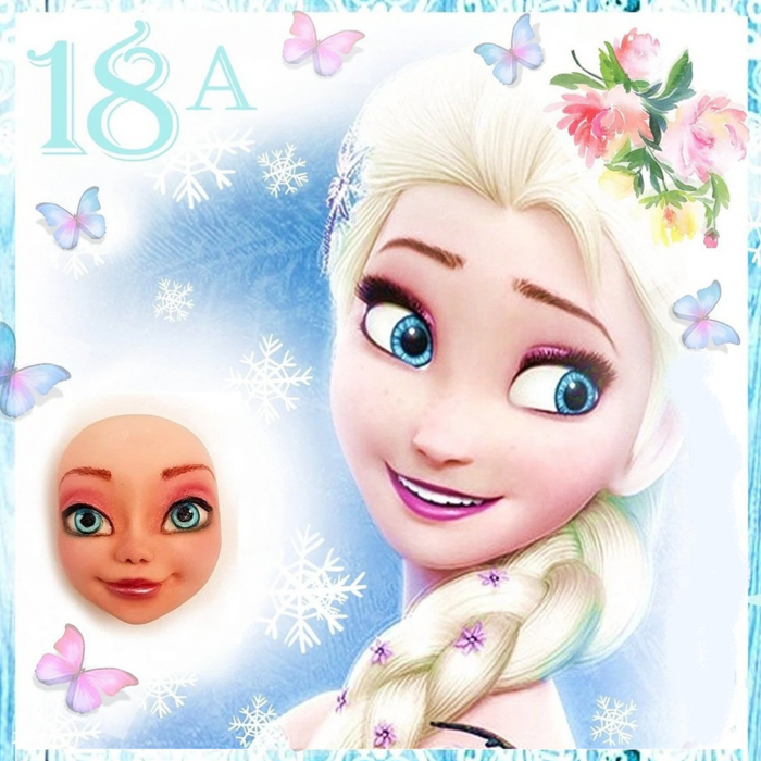 Силиконова форма 3D глава на Елза