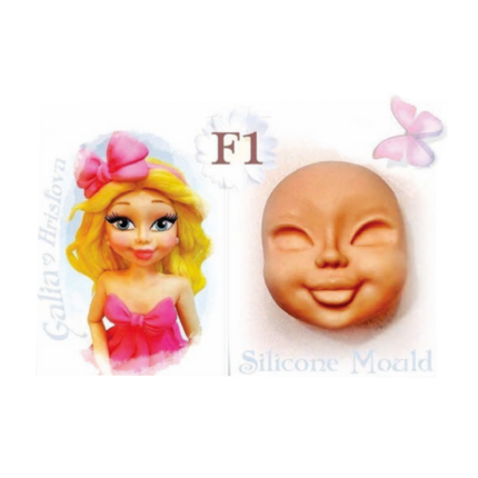 Силиконова форма 3D глава на кукла