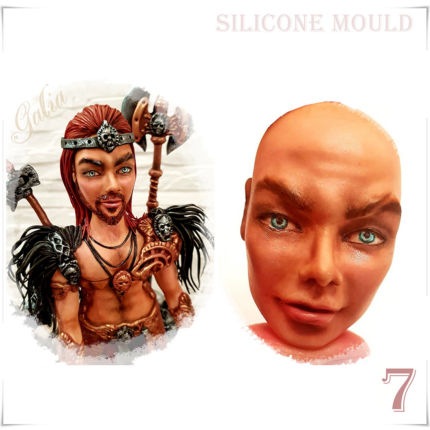Силиконова форма 3D глава на мъж