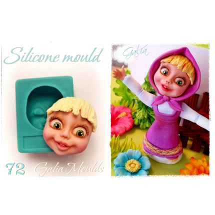 Силиконова форма 3D глава на Маша