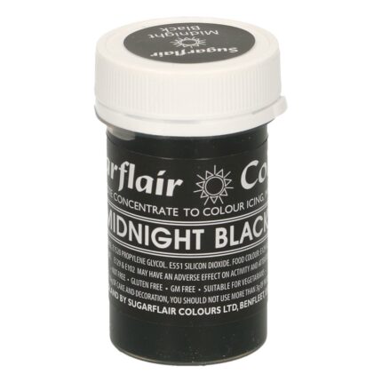 Sugarflair черна паста сладкарски оцветител 25g