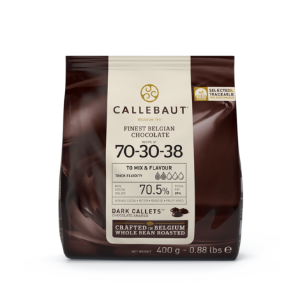 CALLEBAUT натурален шоколад на калети 400 гр