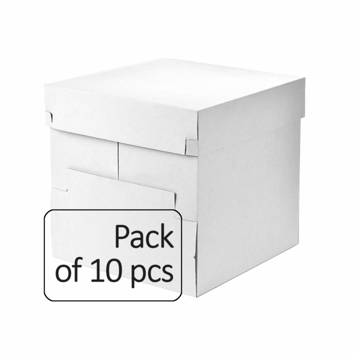 Cake-Box-White-Color-10pcs Кутия за торти - пакет от 10 броя