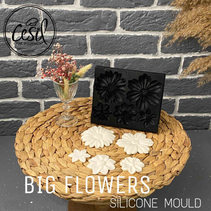 Cesil-Silicone-Mold-Daisy-Flower-Cake-Decorating Молд 3D маргаритки Cesil Professional