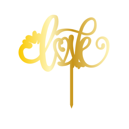Cesil златен топер Love