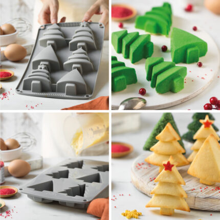 Decora силиконов калъп за меденки Коледни елхи