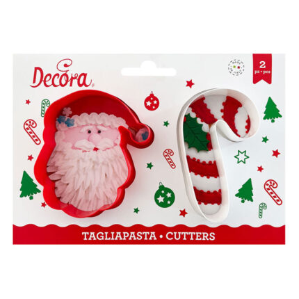 Decora комплект резци Дядо Коледа и захарно бастунче