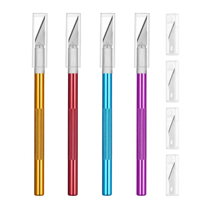 Knife-Sculpting-Gum-Paste-Carving-Baking-Pastry-Tools-all-colors-variant Сладкарски скалпел за моделиране с пет резервни ножчета