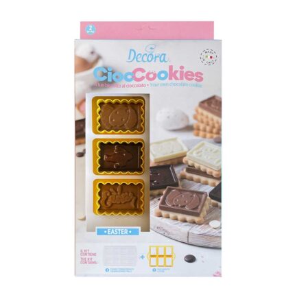 Decora комплект резци и форма за Великденски шоколадови бисквитки