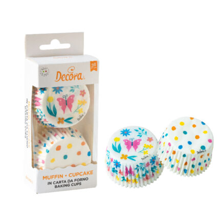 Decora комплект хартиени кофички за мъфини пеперуди